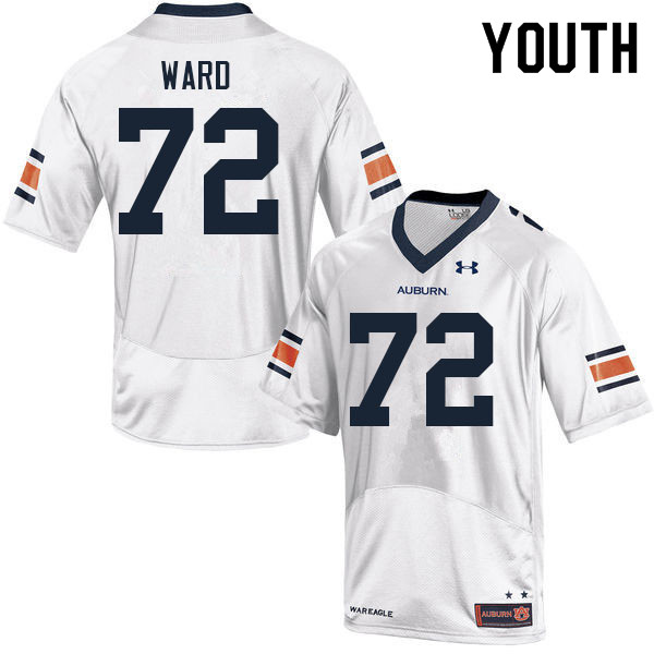 Youth Auburn Tigers #72 Brady Ward White 2021 College Stitched Football Jersey